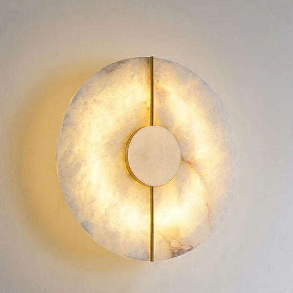 Modern Marble Wall Lamp Sconce with LED – Elegant Gold Copper Finish for Living Room and Bedroom