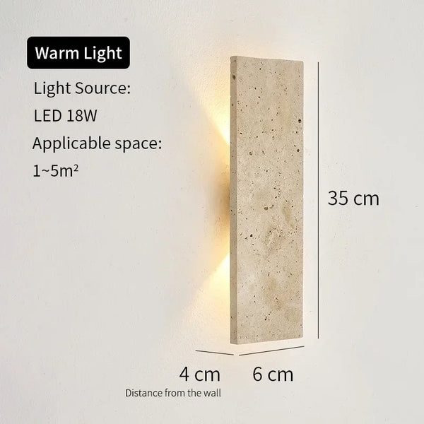 Variant image for Outdoor Waterproof LED Wall Lamp with Natural Stone Design – Versatile Sconce Light for Indoor and Outdoor Use-3