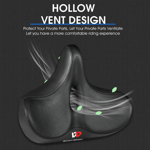 Wide Ergonomic Bike Saddle for MTB E Bike and City Bicycle Comfort