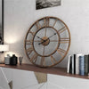 Large 3D Roman Numeral Metal Wall Clock – 60CM Silent Retro Decor
