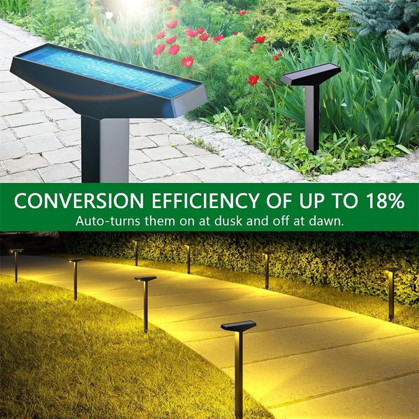 Solar Garden Path Lights Waterproof Outdoor LED Landscape Lamps