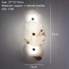 Variant image for Luxury Natural Marble LED Wall Lamp with Copper Accents – Modern Indoor Wall Sconce for Bedroom and Living Room Decor-5