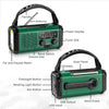 10000mAh Solar Hand Crank Emergency Radio with NOAA, Flashlight, and Power Bank
