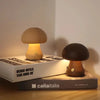 LED Mushroom Night Light with Touch Switch – Adjustable Wooden Bedside Lamp