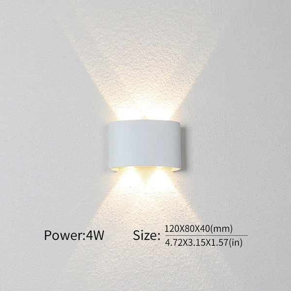 Variant image for Modern Waterproof LED Wall Light for Indoor and Outdoor Use – 2W to 10W, Durable ABS, Black/White Exterior Wall Lights-2
