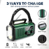 10000mAh Solar Hand Crank Emergency Radio with NOAA, Flashlight, and Power Bank