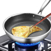 Stainless Steel Non-Stick Wok Pan for All Stoves with Handle