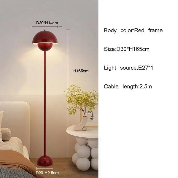 Danish Modern LED Floor & Table Lamp – Minimalist Bud Design with E27 Bulb