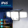 Solar Outdoor Motion Sensor Light with 3 Heads and 270° Wide Angle Waterproof Design