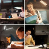 Double Head Dimmable LED Desk Lamp with Clamp for Home Office
