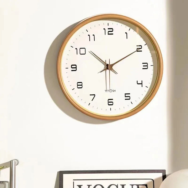 Silent Nordic Wooden Wall Clock – Japanese Minimalist Hanging Decor