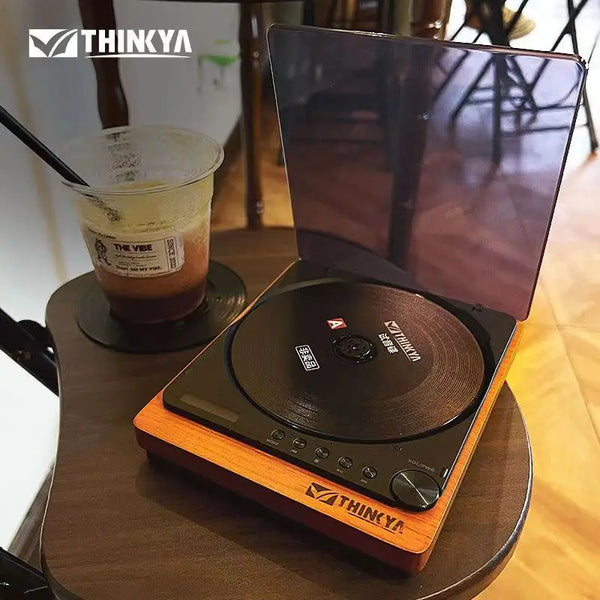 Wooden HiFi CD Player with Bluetooth 5.1 and Optical Output