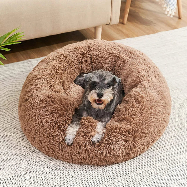 Super Soft Round Pet Bed – Plush, Cozy & Comfortable for Cats & Dogs