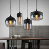 Nordic Wood Glass Pendant Light – Modern Hanging Lamp
