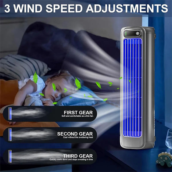Portable Bladeless Air Conditioner with USB Charging and 3 Speeds