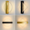 Modern LED Wall Lamp with Gold Foil Finish – 10W Acrylic Wall Sconce for Indoor Bedroom and Living Room Lighting-3