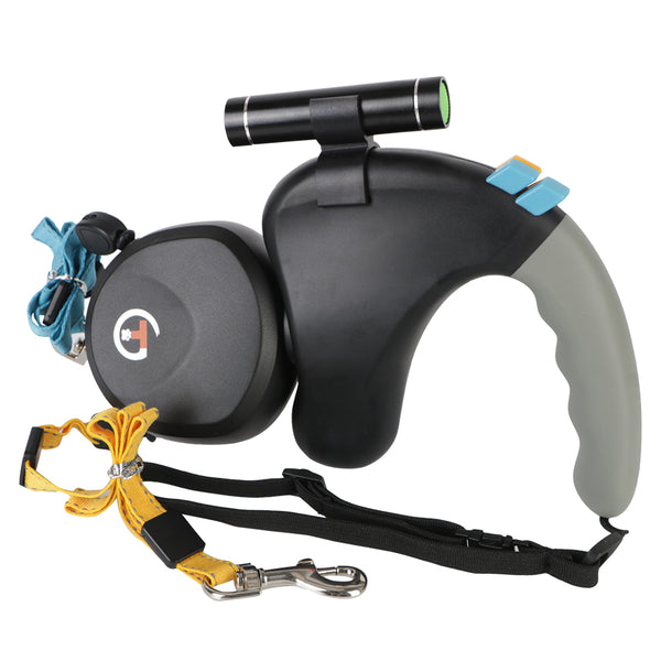 Retractable Double Dog Leash with 360° Tangle – Adjustable Belt for Two Dogs, Lightweight and Durable