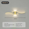 Modern LED Wall Lamp with Remote Control – Double Curve Design in Black and Gold for Stylish Indoor Wall Lighting