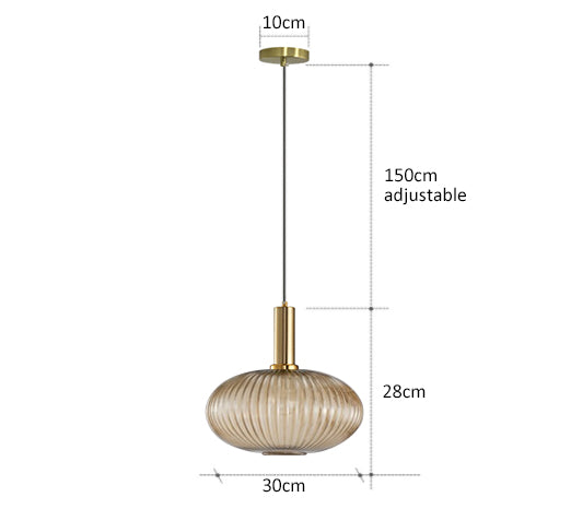 Colorful Retro Glass Pendant Light – Creative LED Hanging Light for Living Room and Bedroom
