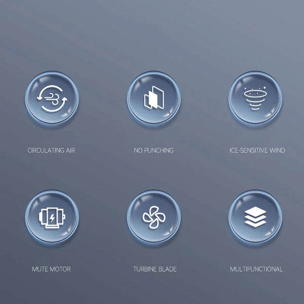 Portable Bladeless Air Conditioner with USB Charging and 3 Speeds