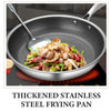 Stainless Steel Non-Stick Wok Pan for All Stoves with Handle