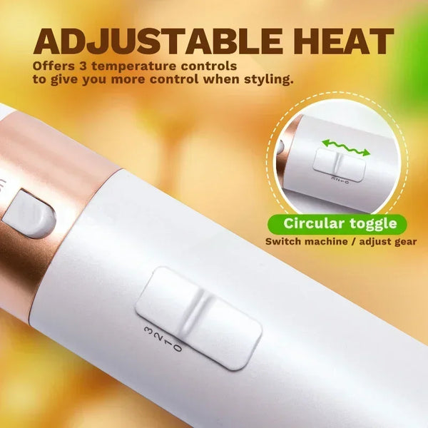 5-in-1 Hair Dryer Styling Set with Hot Comb, Curling Iron, and Straightener