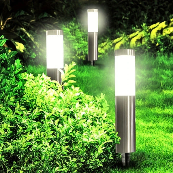 Solar Stainless Steel LED Garden Pathway Lights – Weatherproof Outdoor Decor