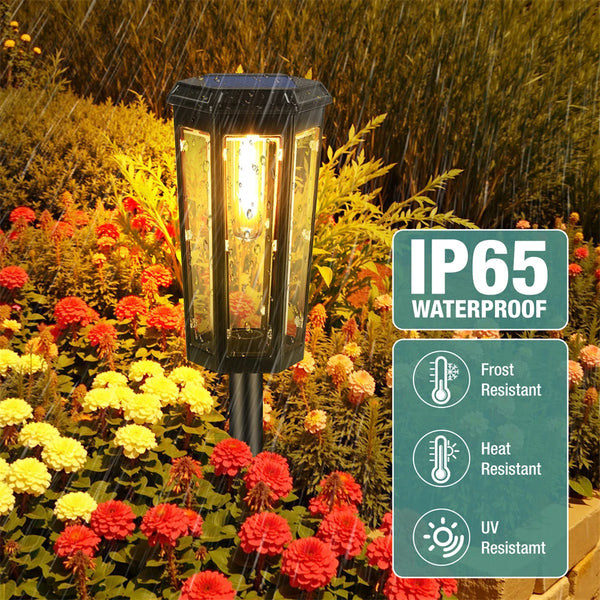 Solar Pathway Lights Waterproof LED Garden Lamps Outdoor