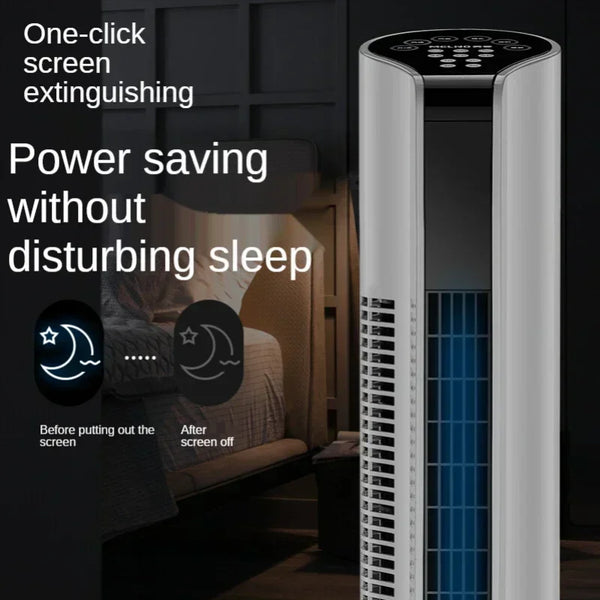 Leafless Remote-Control Floor Fan with Air Circulation and Energy Saving