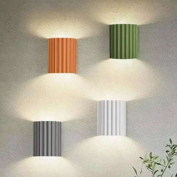 Modern LED Wall Lamp – Minimalist Macaron Resin Sconce for Indoor Entryway, Living Room, and Bedroom Lighting
