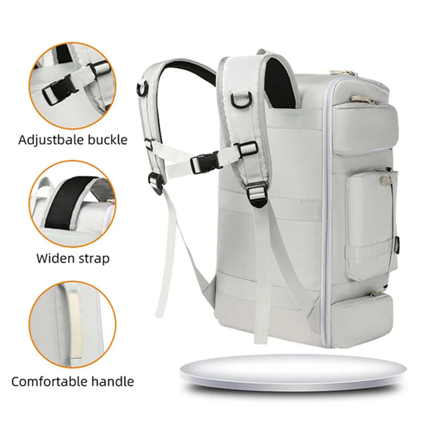 Large Capacity Travel Backpack with Wet Dry Separation