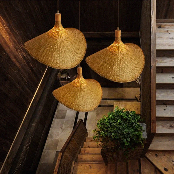Hand Knitted Bamboo Pendant Lamp – Eco-Friendly Chinese Style Hanging Light for Home and Restaurant Decor-5