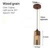 Nordic Wood Glass Pendant Light – Modern Hanging Lamp