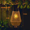 Outdoor Solar Woven Lantern Lights – Handcrafted Waterproof Garden & Courtyard Lamps with Long Battery Life