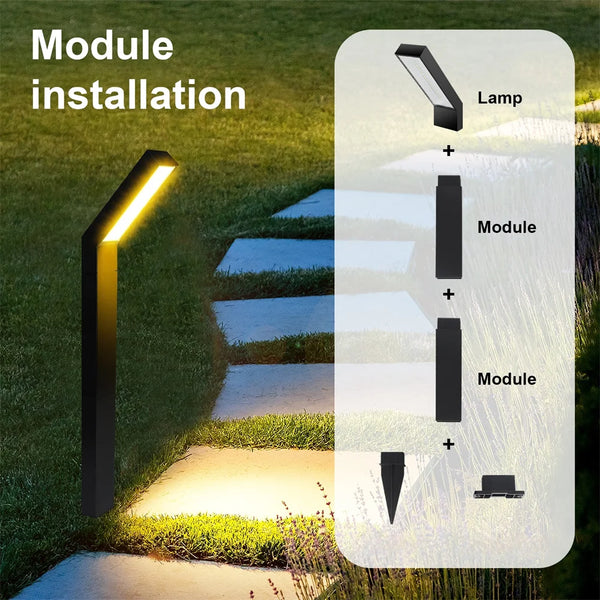 1/4 Pack Solar Pathway Lights Outdoor Waterproof LED Garden Lamps for Lawn and Landscape