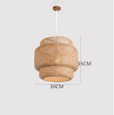 Variant image for Hand Knitted Bamboo Pendant Lamp – Eco-Friendly Chinese Style Hanging Light for Home and Restaurant Decor-4