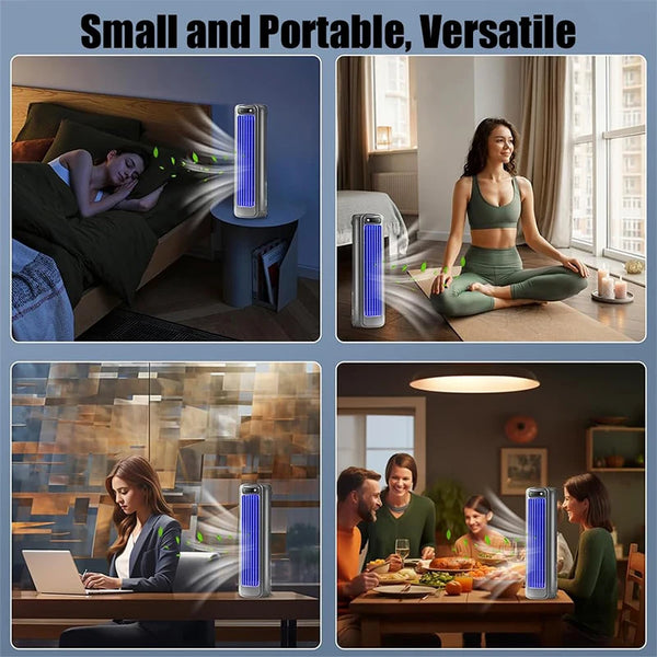 Portable Bladeless Air Conditioner with USB Charging and 3 Speeds