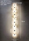 Variant image for Luxury Natural Marble LED Wall Lamp with Copper Accents – Modern Indoor Wall Sconce for Bedroom and Living Room Decor-2
