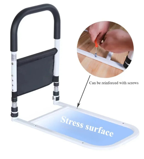 Adjustable Bed Assist Rail with Side Handrail – Safety Support for Elderly & Mobility Assistance