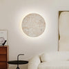 Round Natural Stone Wall Lamp - Wall Sconce Light for Indoor Bedside and Dining Room - Elegant Wall Lights