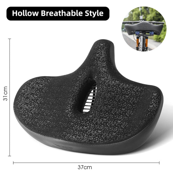 Wide Ergonomic Bike Saddle for MTB E Bike and City Bicycle Comfort