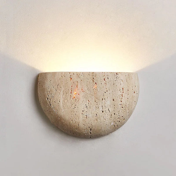 Wall Lamp with Unique Wabi-Sabi Design - Retro Stone Sconce for Cozy Ambiance 2