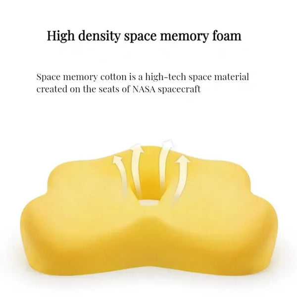 Memory Foam Office Chair Cushion – Orthopedic Lumbar & Coccyx Support for Car & Desk Chair