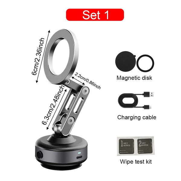 360° Rotation Vacuum Magnetic Car Phone Holder