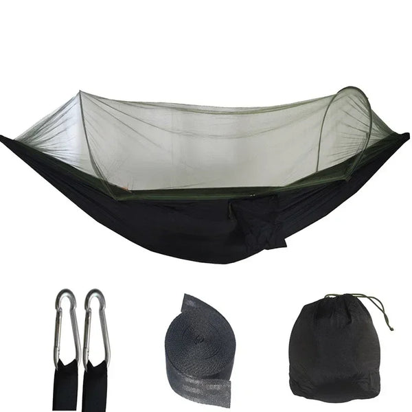 2-Person Camping Hammock with Mosquito Net and Portable Travel Bag