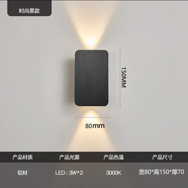 Modern Brushed Aluminum LED Wall Lamp for Indoor Use