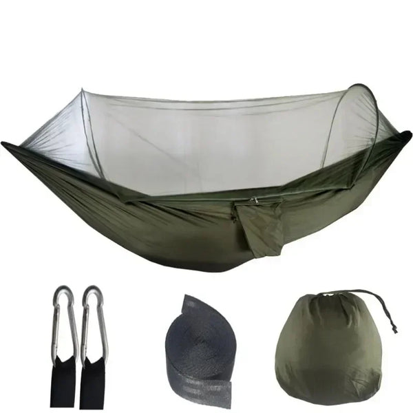 2-Person Camping Hammock with Mosquito Net and Portable Travel Bag