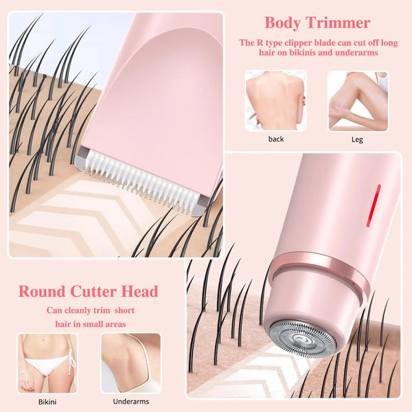 2 in 1 Electric Bikini Trimmer - Dual Headed Shaver For Women