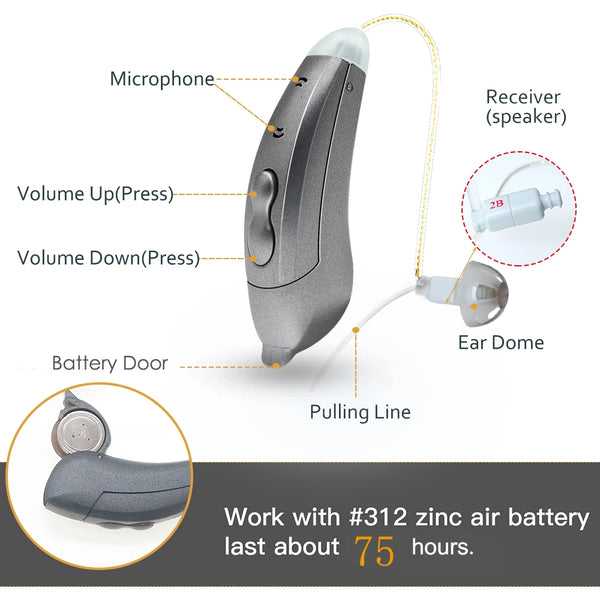 Invisible Bluetooth BTE Hearing Aids With App Control
