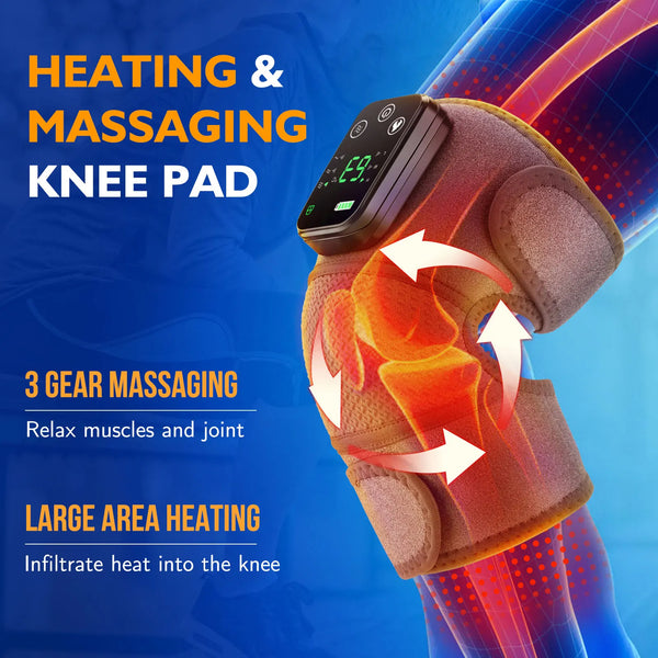 3 in 1 Electric Heating Vibration Knee Joint Brace Therapy Shoulder Pain Relief